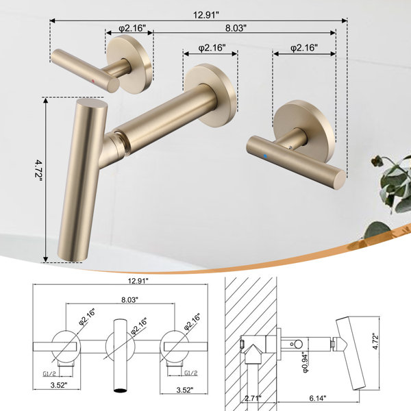 HMEGAO Wall Mounted Optional Bathroom Faucet | Wayfair